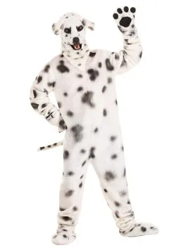 Elope Dalmatian Suit With Mouth Mover Mask For Adults