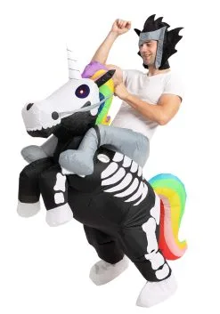 Joyin Inflatable Riding-A-Skeleton Unicorn Costume For Adults