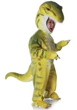Underwraps Child Green & Yellow T-Rex Costume