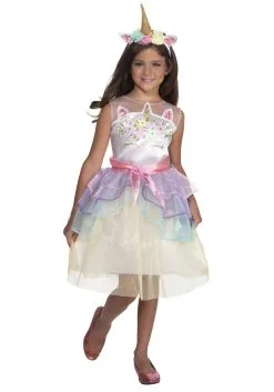 LF Products Pte. Ltd. Dashing Unicorn Dress Costume For Kids