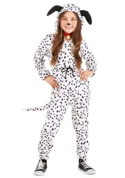 Fun Costumes Cozy Dalmatian Jumpsuit Costume For Girls