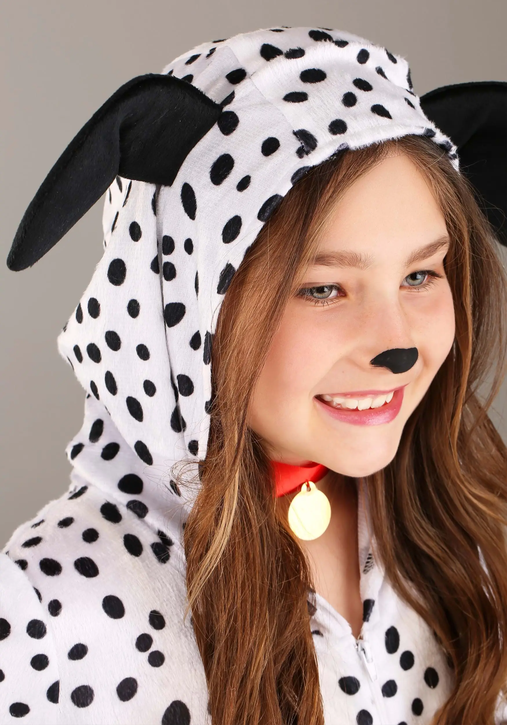 Fun Costumes Cozy Dalmatian Jumpsuit Costume For Girls - Image 5