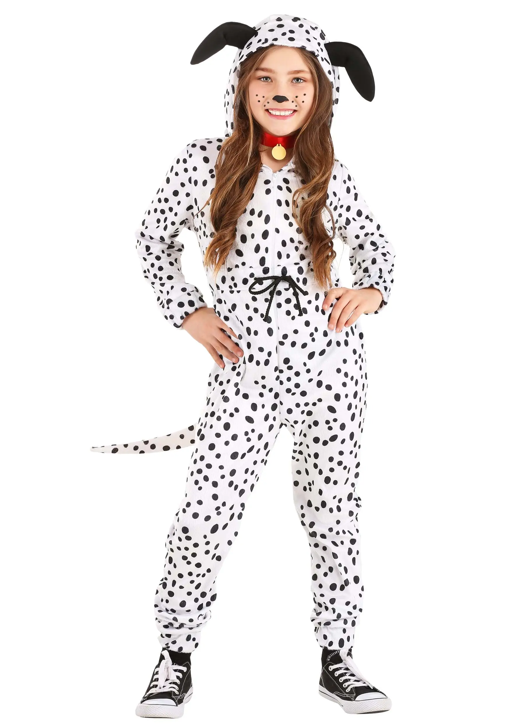Fun Costumes Cozy Dalmatian Jumpsuit Costume For Girls