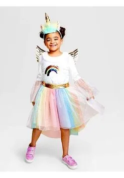 The Wholesale Group Rainbow Unicorn Kids Costume