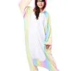 Sazac Adult Rainbow Unicorn Kigurumi Costume