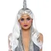 LEG AVENUE Silver Unicorn Headband With Mane And Chain Accent