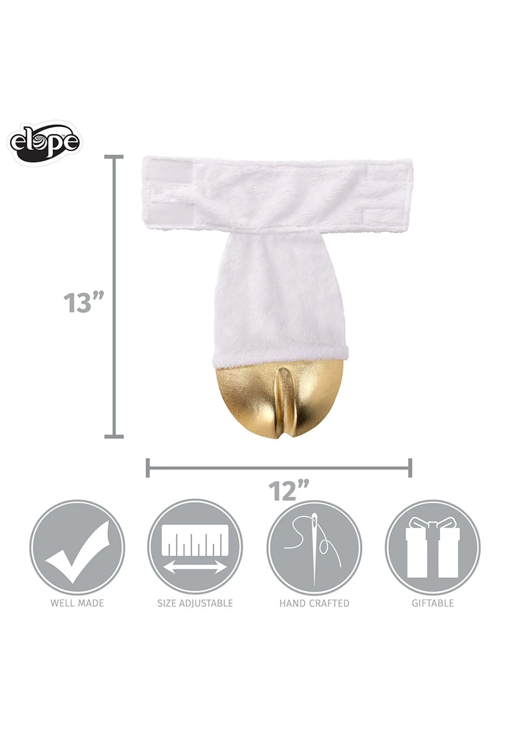 Elope Gold Unicorn Costume Back Hooves - Image 4
