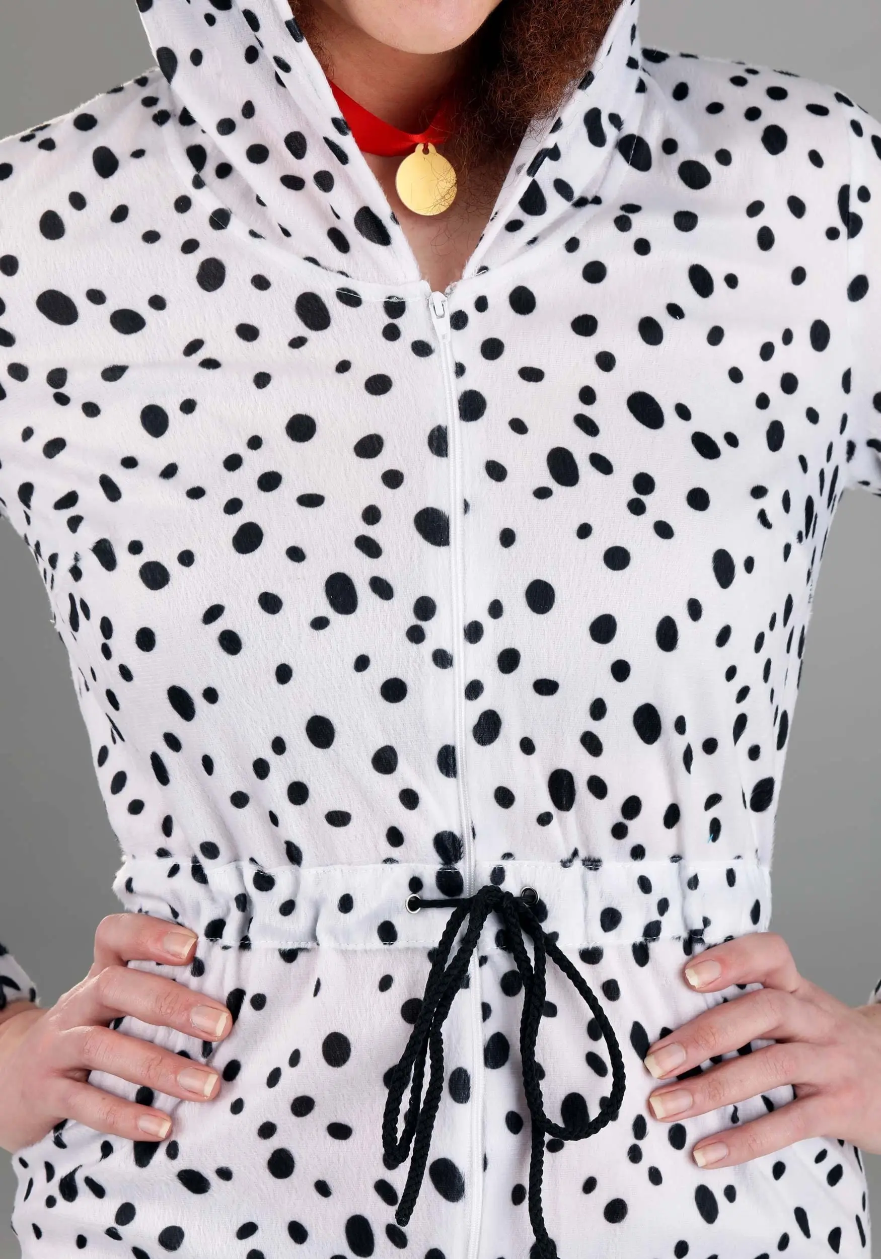 Fun Costumes Cozy Women's Dalmatian Jumpsuit Costume - Image 5