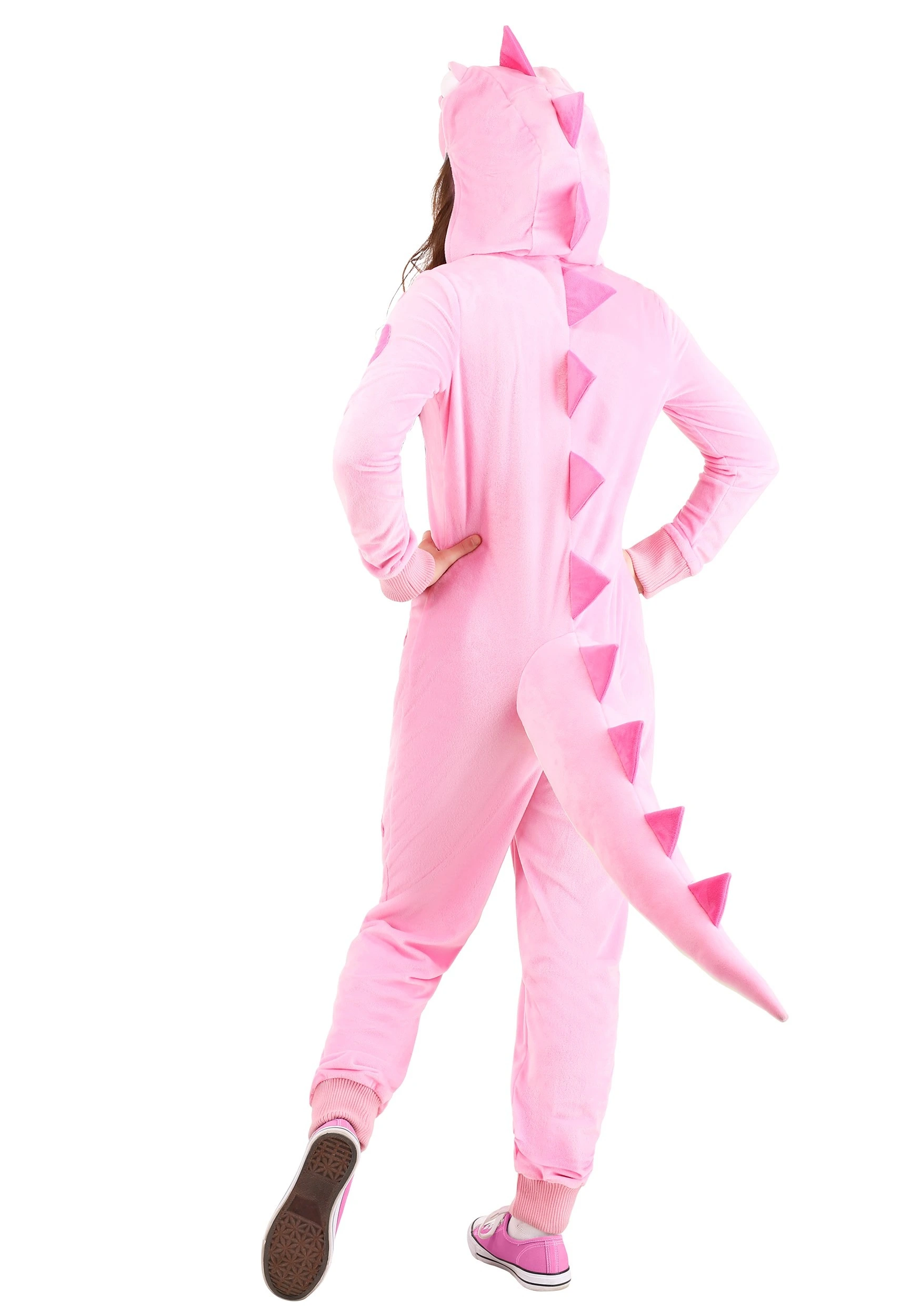 Fun Costumes Pink Dinosaur Onesie For Women - Image 2