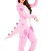Fun Costumes Pink Dinosaur Onesie For Women