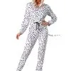 Fun Costumes Plus Size Women's Cozy Dalmatian Jumpsuit Costume