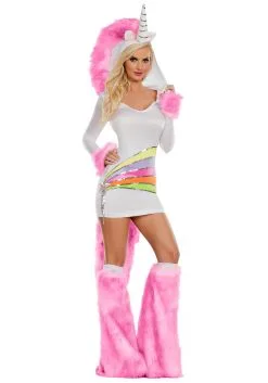 Party King Ladies Rainbow Unicorn Costume